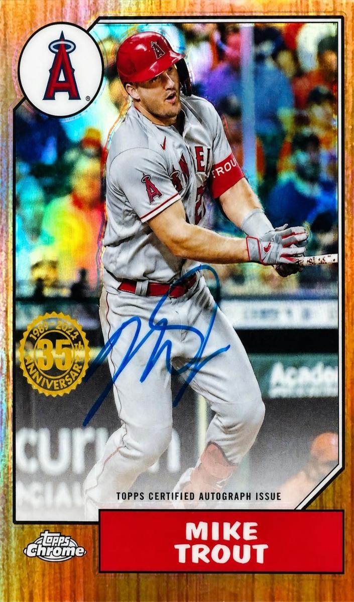 2022 Topps Mike Trout #87BA-MT card