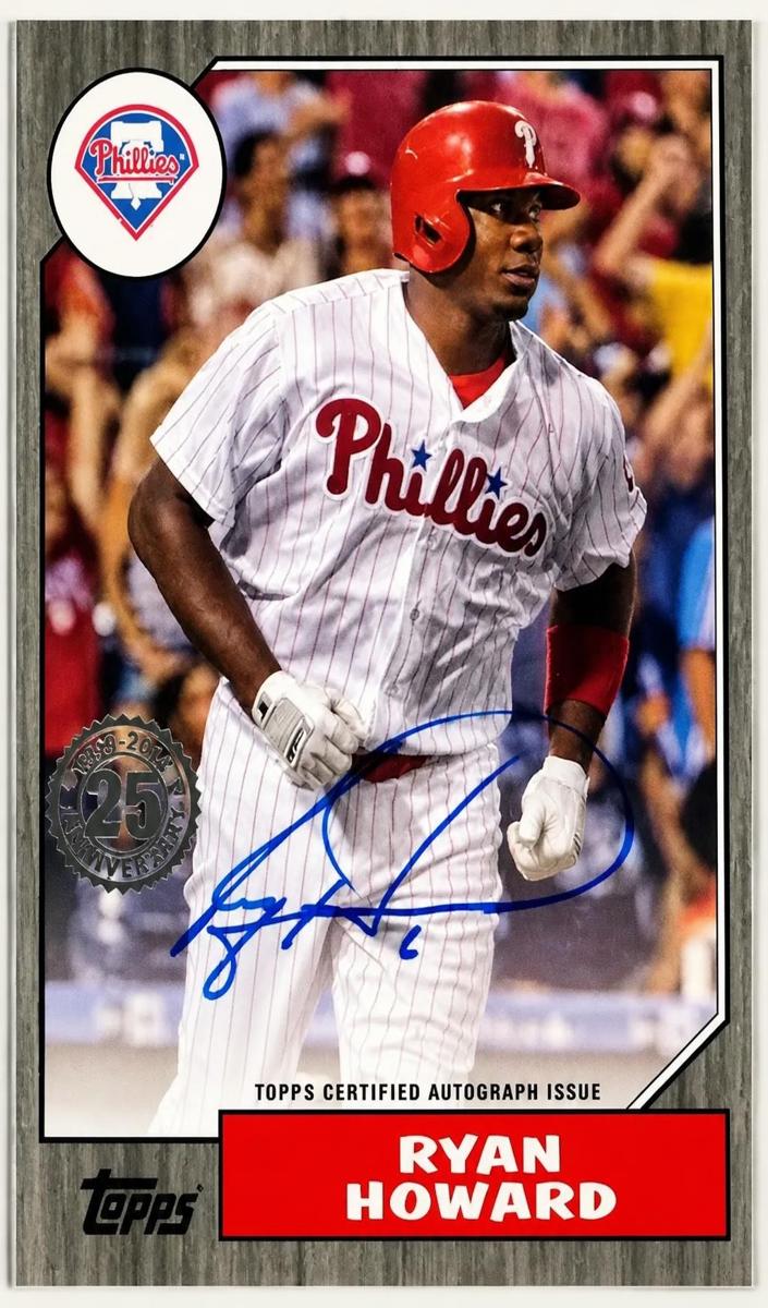 2022 Topps Ryan Howard [Black] #87BA-RH card