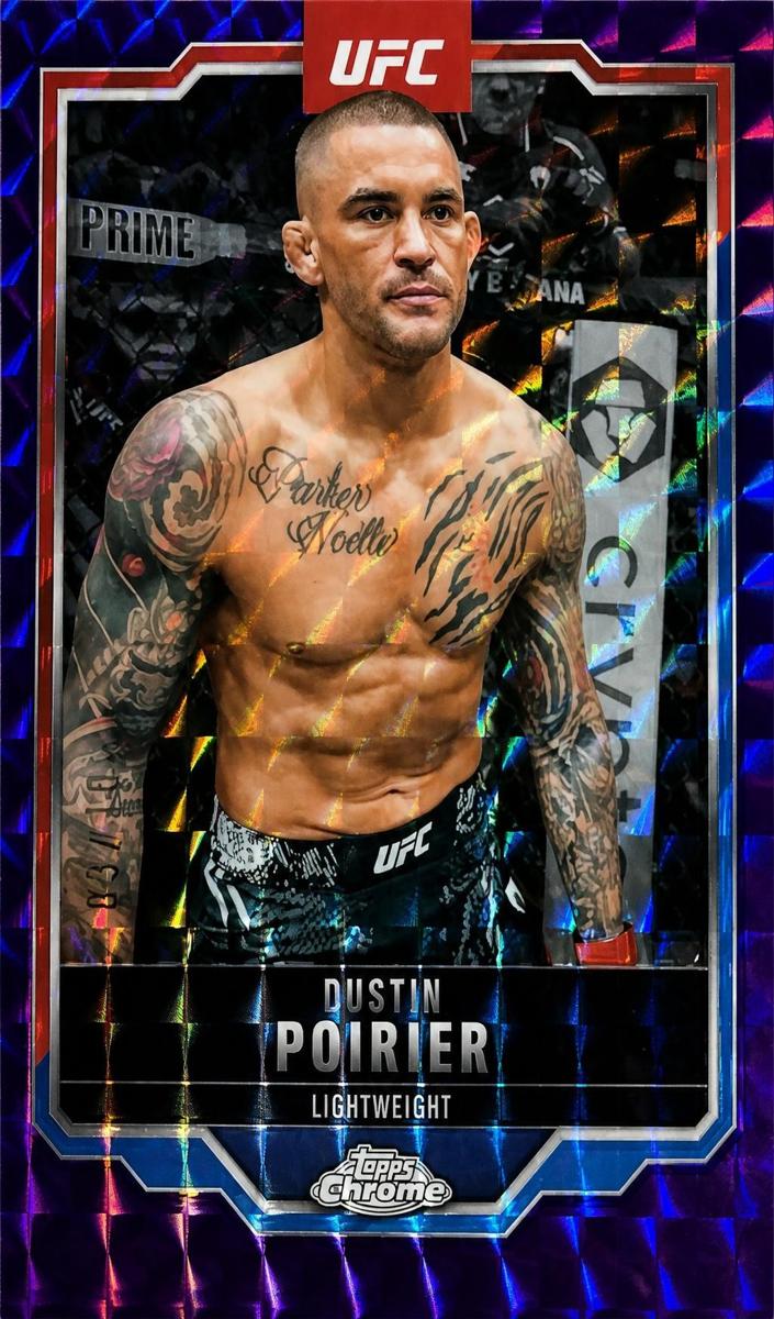 2025 Dustin Poirier [Purple Geometric Refractor] #7