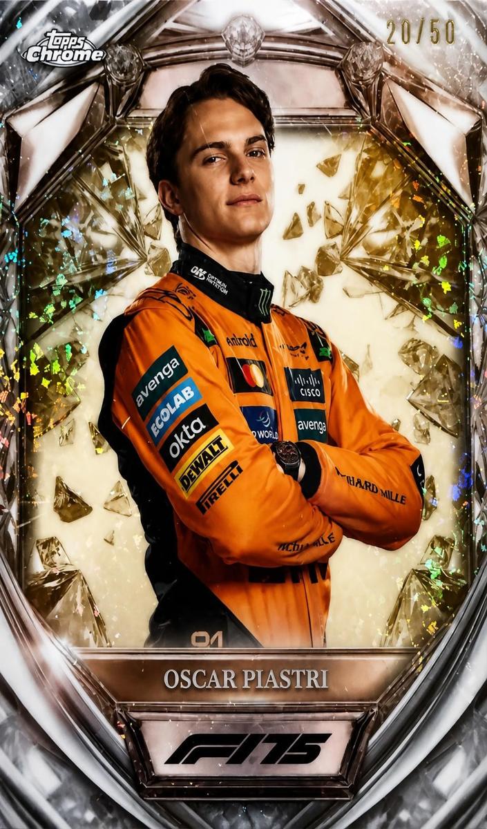 2025 Oscar Piastri [Gold Mini-Diamond Refractor] #D75-6