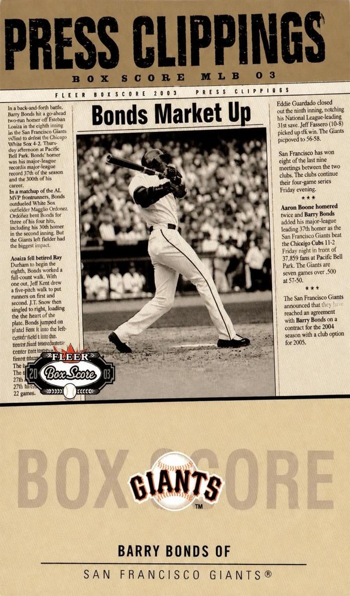 2003 Barry Bonds #4 PC