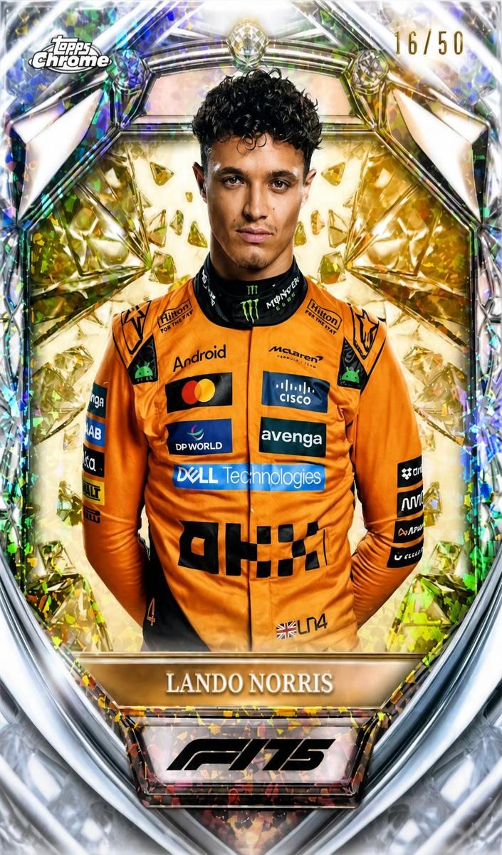 2025 Lando Norris [Gold Mini-Diamond Refractor] #D75-5