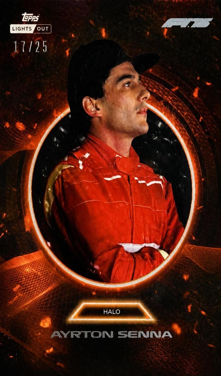2025 Topps Lights Out 75th Anniversary F1 Ayrton Senna [Orange] #NNO card