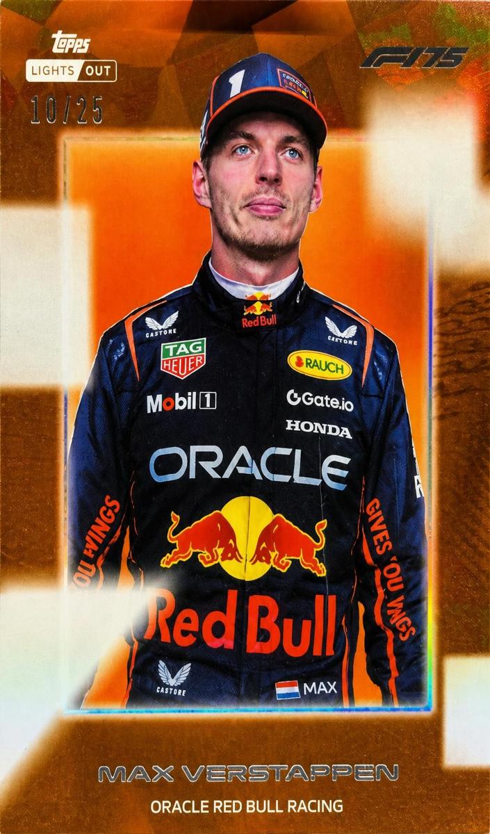 2025 Topps Lights Out 75th F1 Max Verstappen [Orange] #NNO card