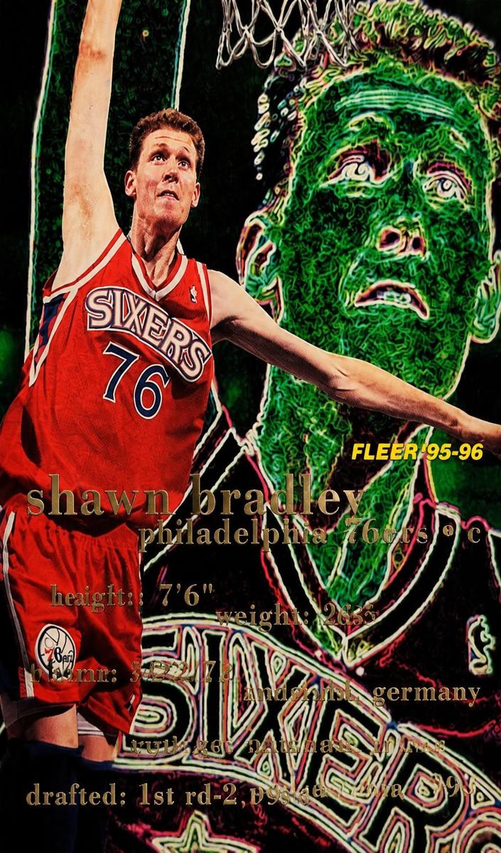 1995 Fleer Shawn Bradley #136 card