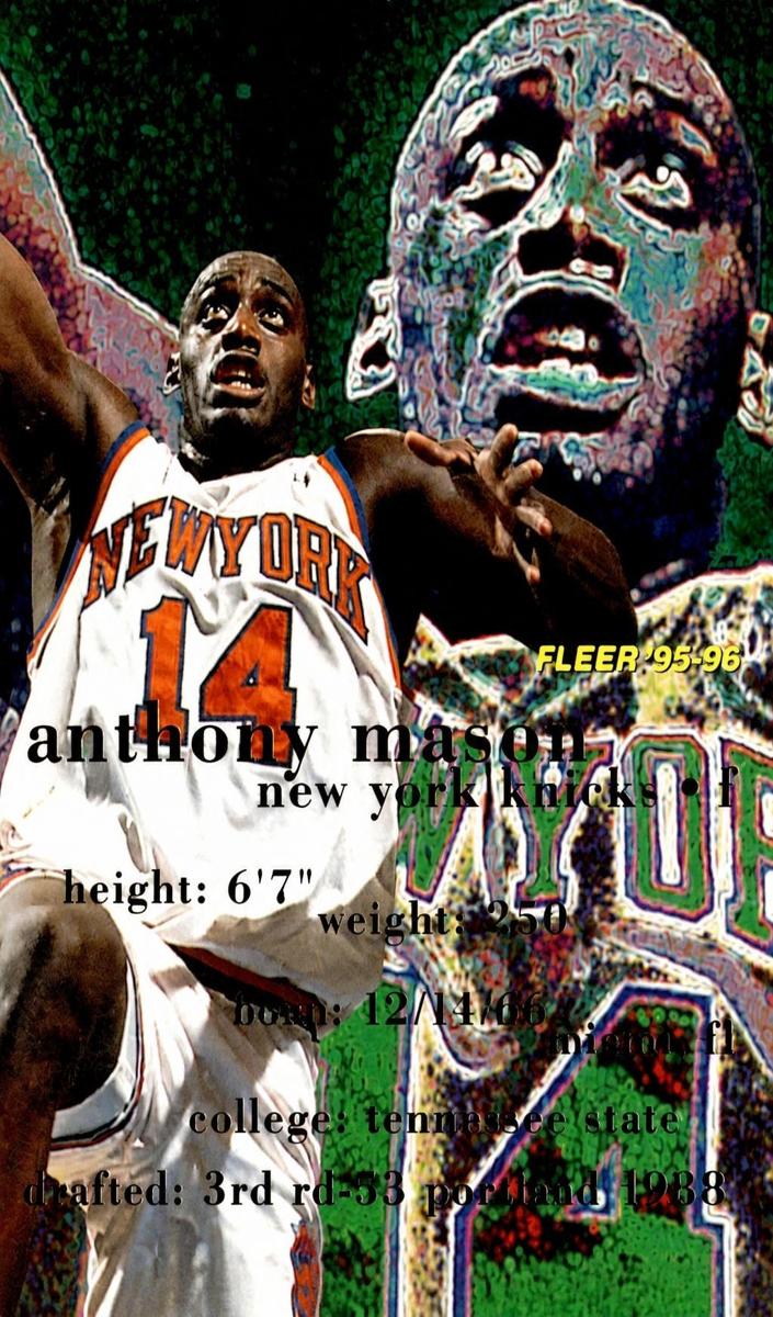 1995 Fleer Anthony Mason #122 card