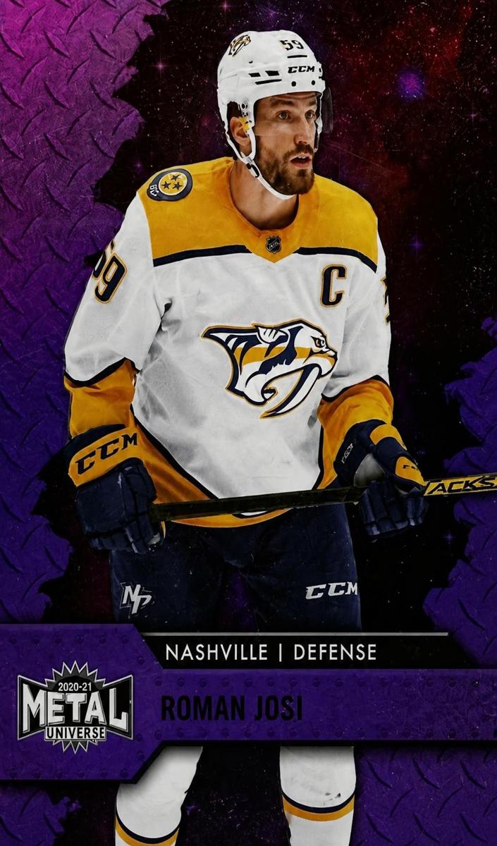2020 Skybox Metal Universe Roman Josi [Purple Spectrum] #59 card