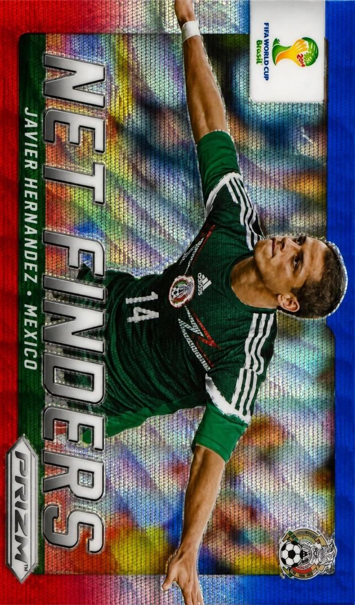 2014 Panini Prizm World Cup Javier Hernandez [Blue & Red Blue Wave] #19 card