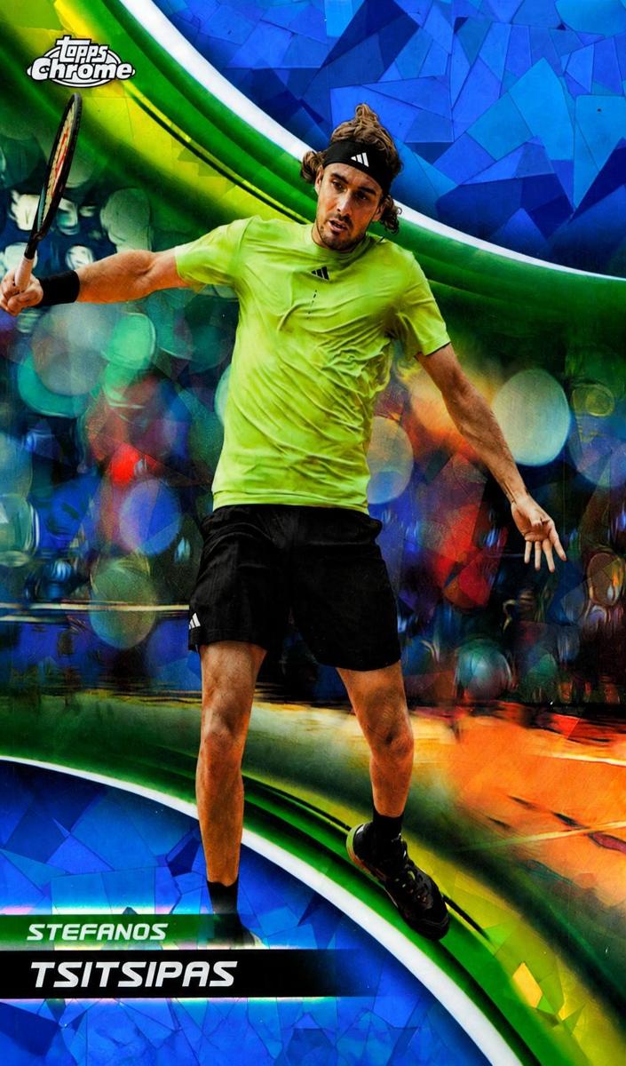 2025 Topps Chrome Sapphire Stefanos Tsitsipas #14 card