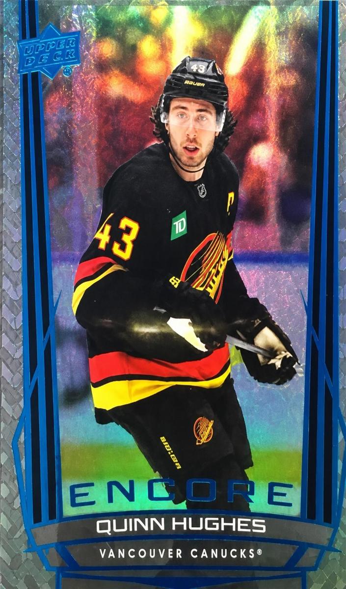 2025 Upper Deck Quinn Hughes [Blue] #E-16 card