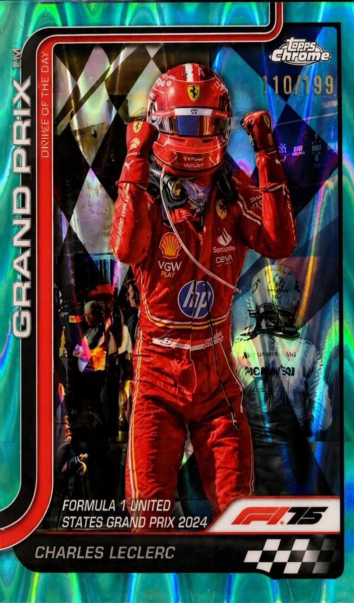 2025 Charles Leclerc [Aqua RayWave Refractor] #140