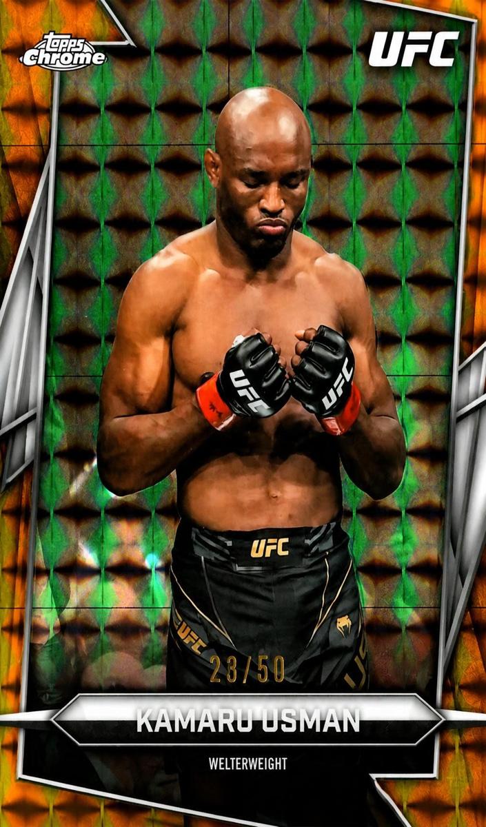 2026 Kamaru Usman [Gold Geometric Refractor] #27