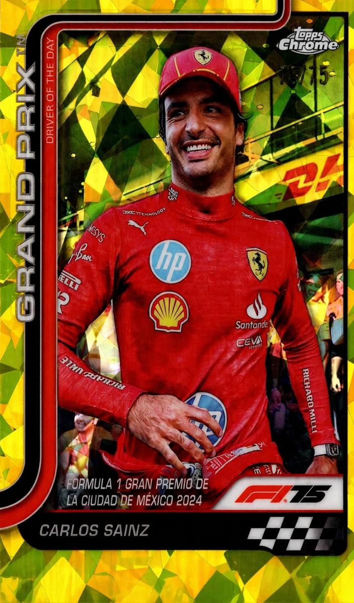 2025 Topps Chrome Sapphire F1 Carlos Sainz [Red] #141 card