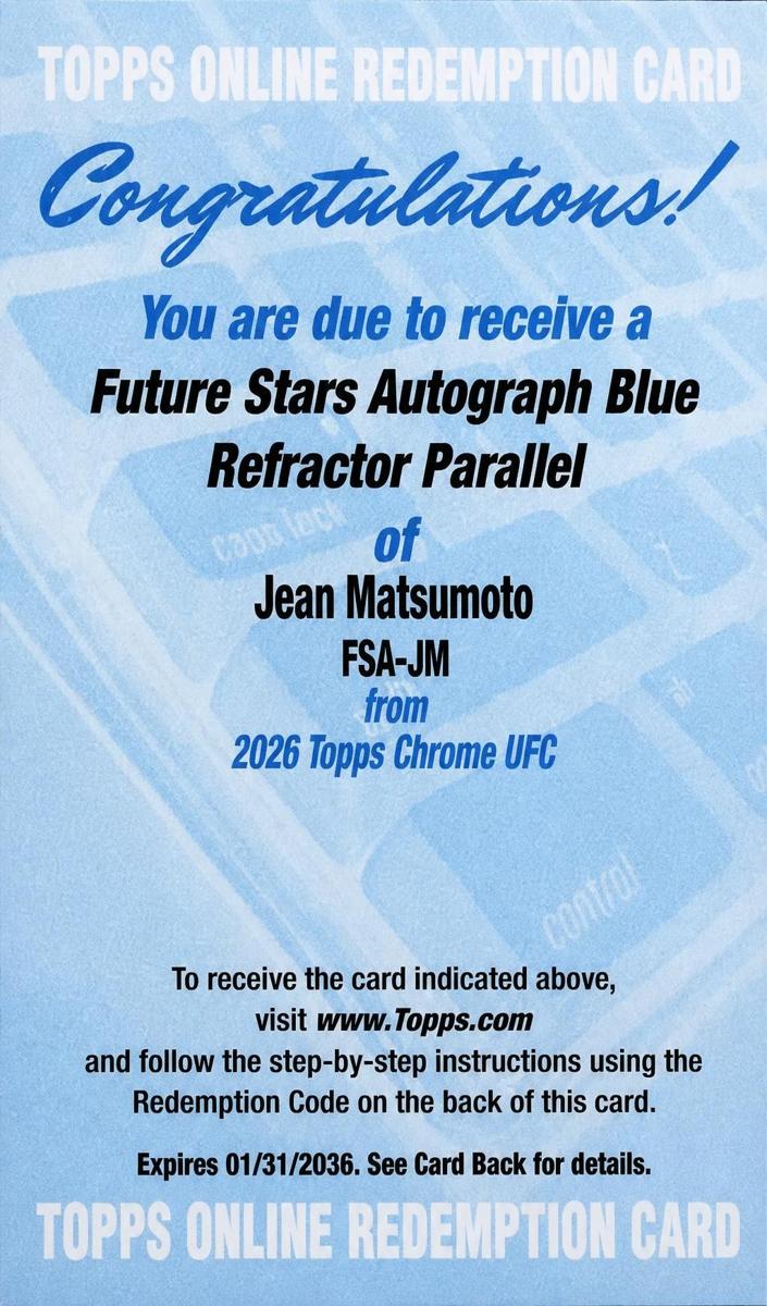2026 Jean Matsumoto [Blue Refractor] #FSA-JM