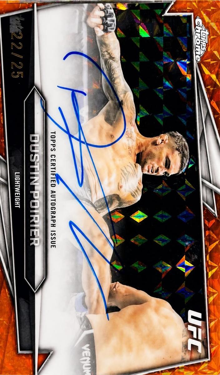 2026 Dustin Poirier [Orange Geometric Refractor] #BAV-DP