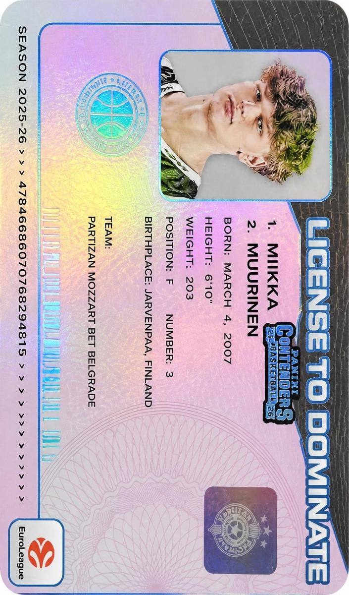 2025 Panini Contenders EuroLeague Miikka Muurinen #11 card