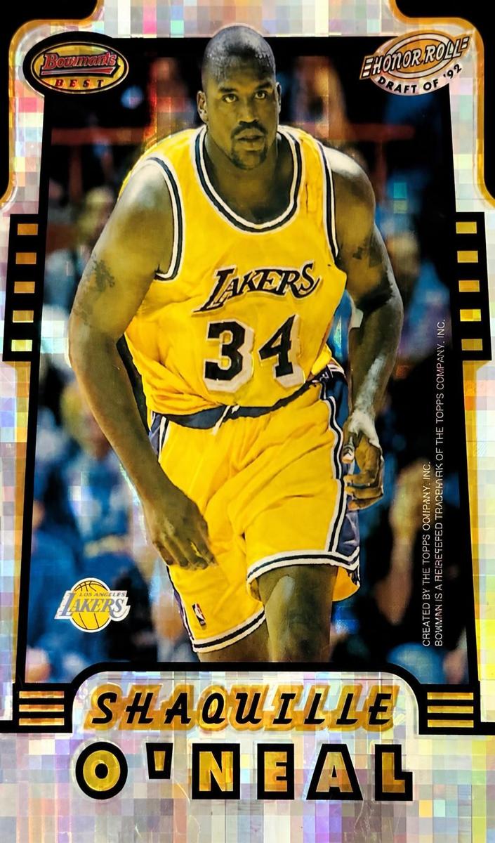 1996 Bowman's Best Shaquille O'Neal [Atomic Refractor] #HR7 card