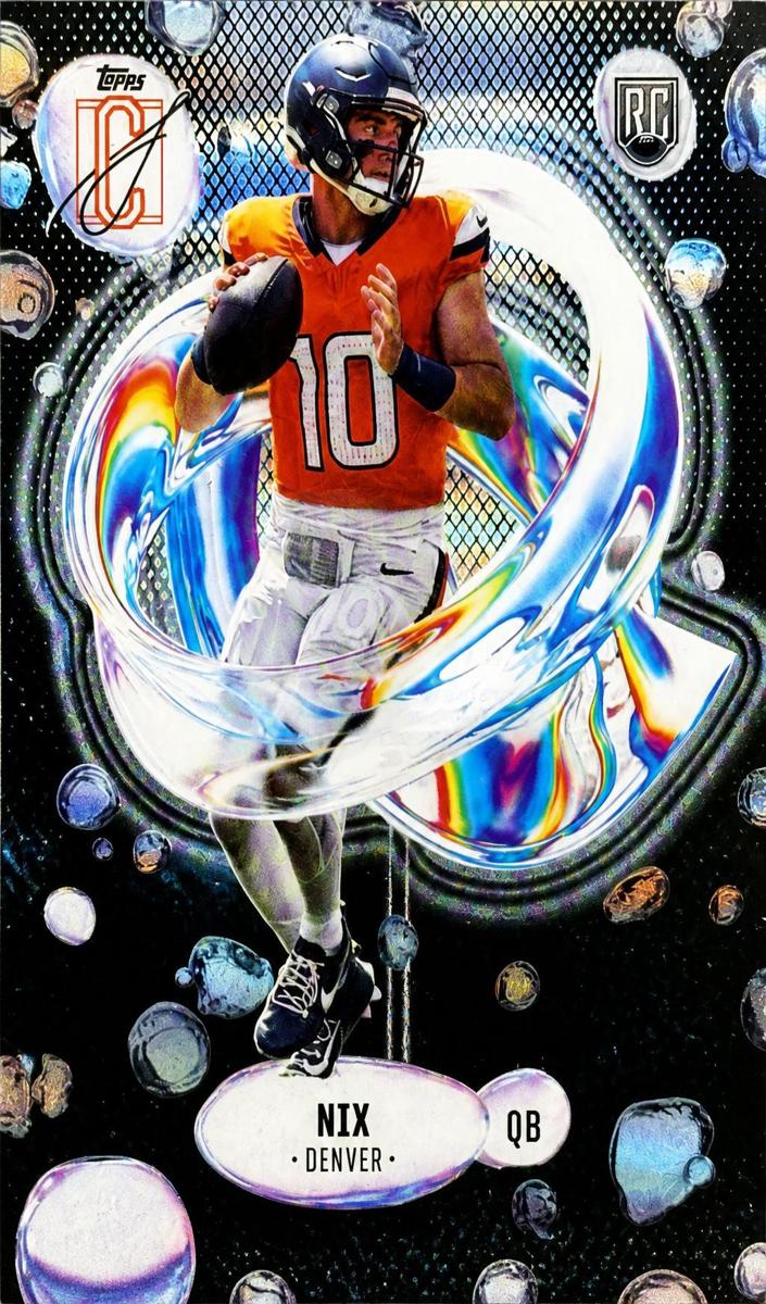 2024 Topps Chrome Finesse Bo Nix [X-Fractor] #F-4 card