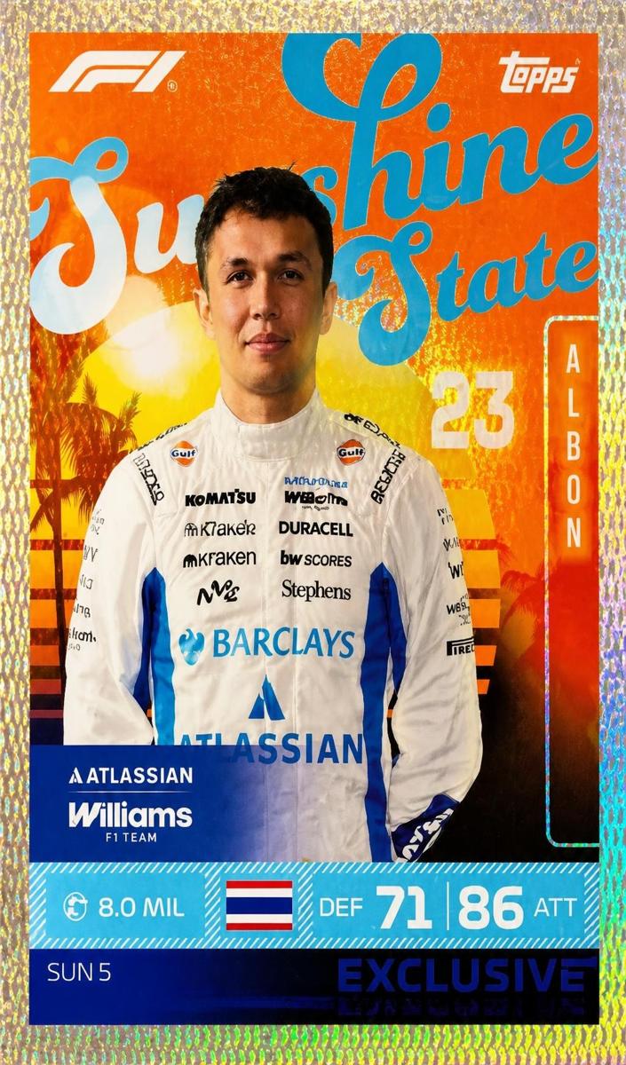 2026 Alex Albon #SUN 5