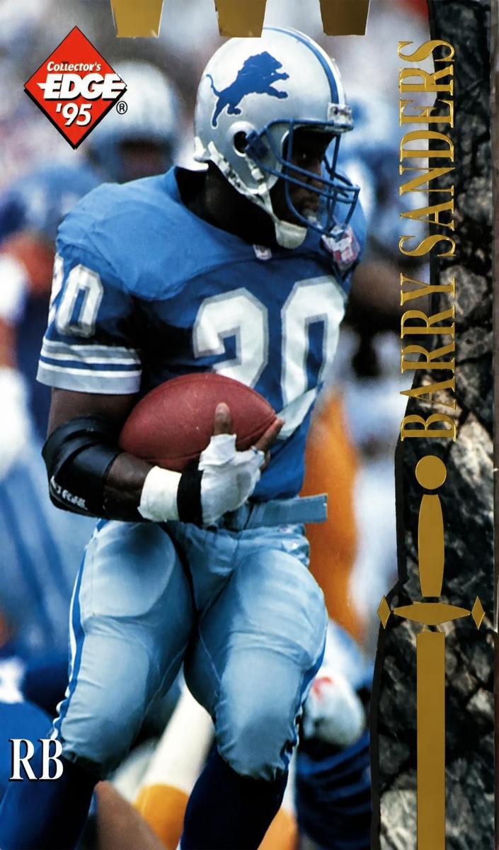 1995 Barry Sanders [Sword and Stone Gold Die-Cut] #99