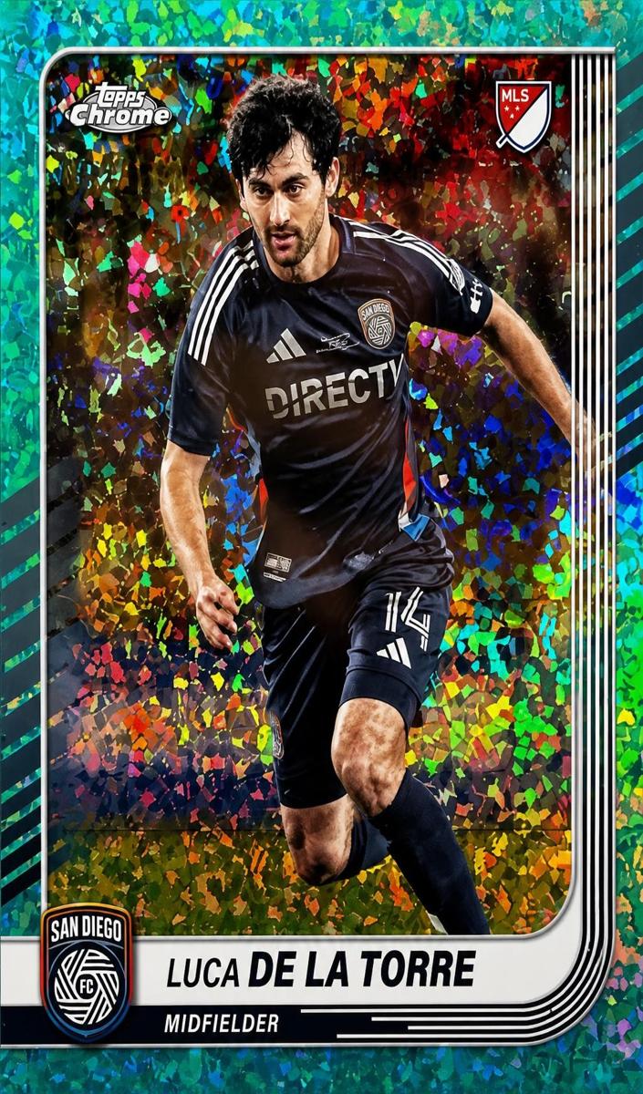 2025 Luca de la Torre [Aqua Mini-Diamonds Refractor] #128