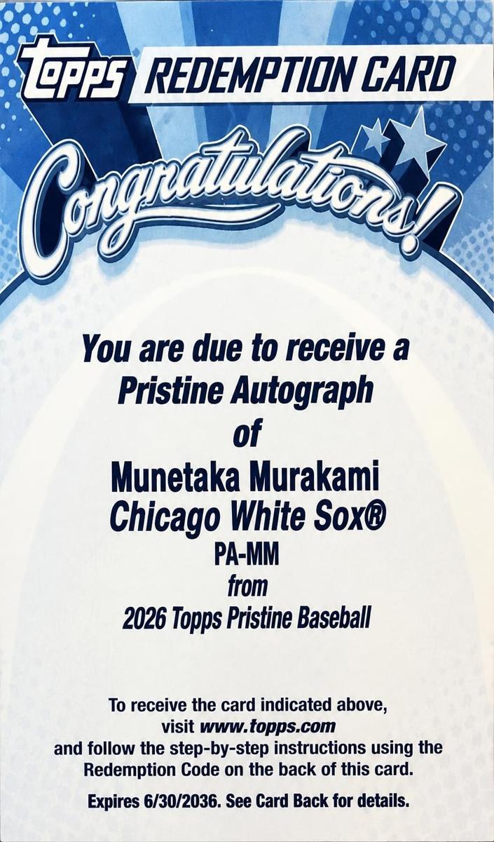 2026 Munetaka Murakami #PA-MM