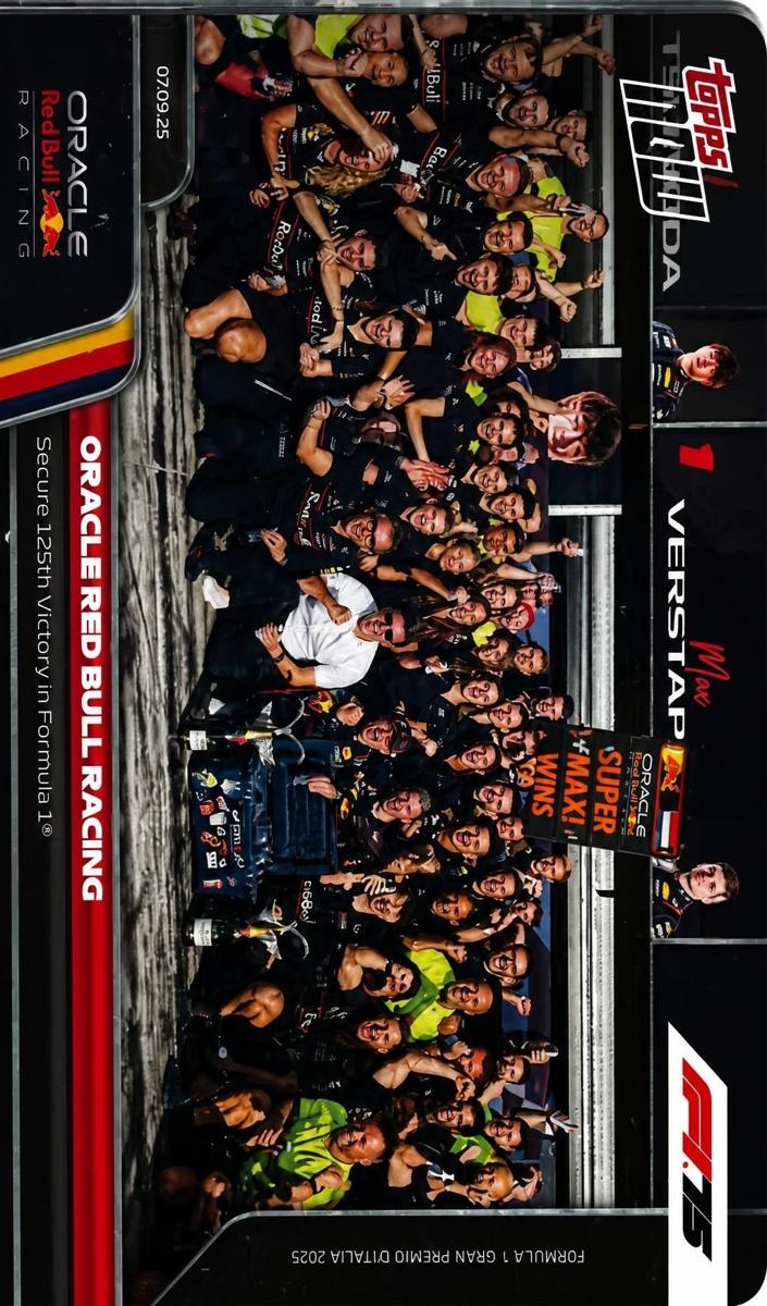 2025 Topps Now F1 Oracle Red Bull Racing #61 card