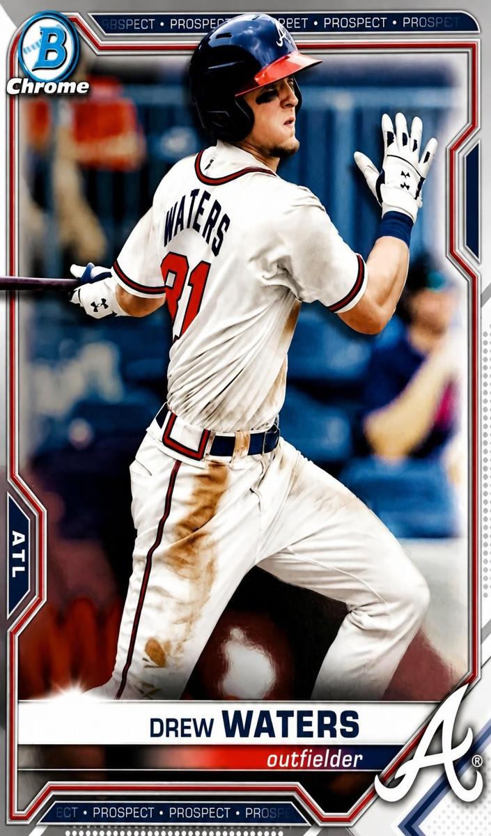 2021 Bowman Chrome Prospects Drew Waters #BCP-81 card