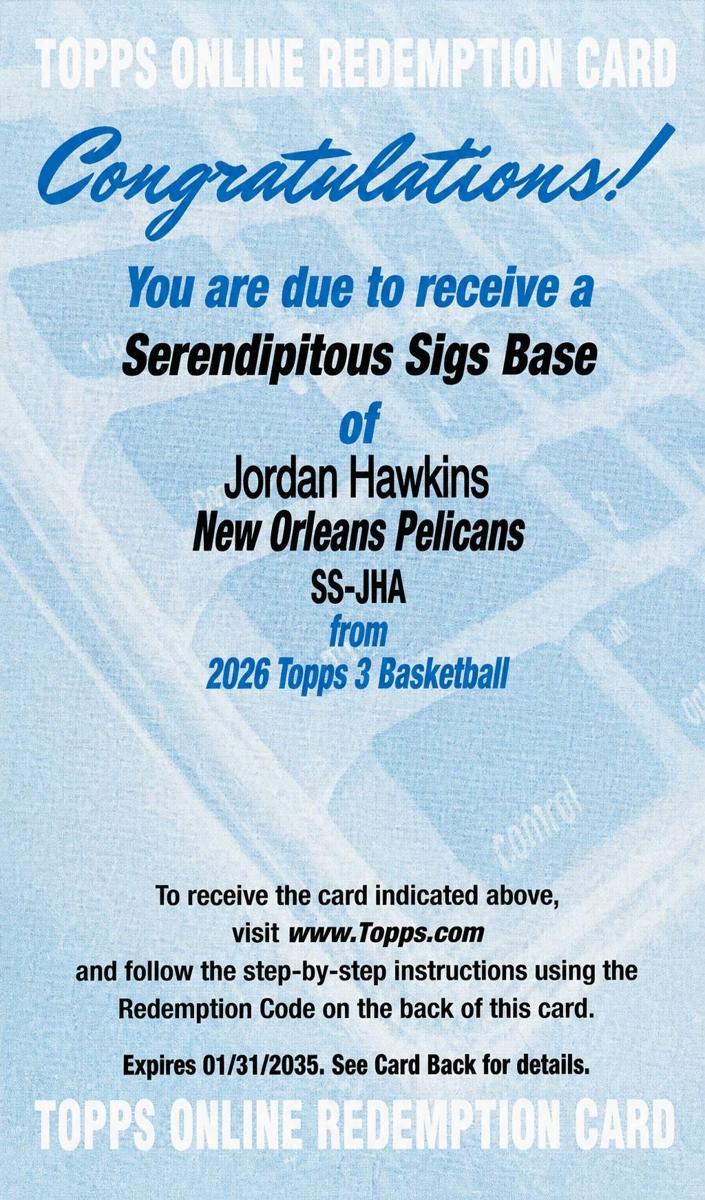 2025 Jordan Hawkins #SS-JHA