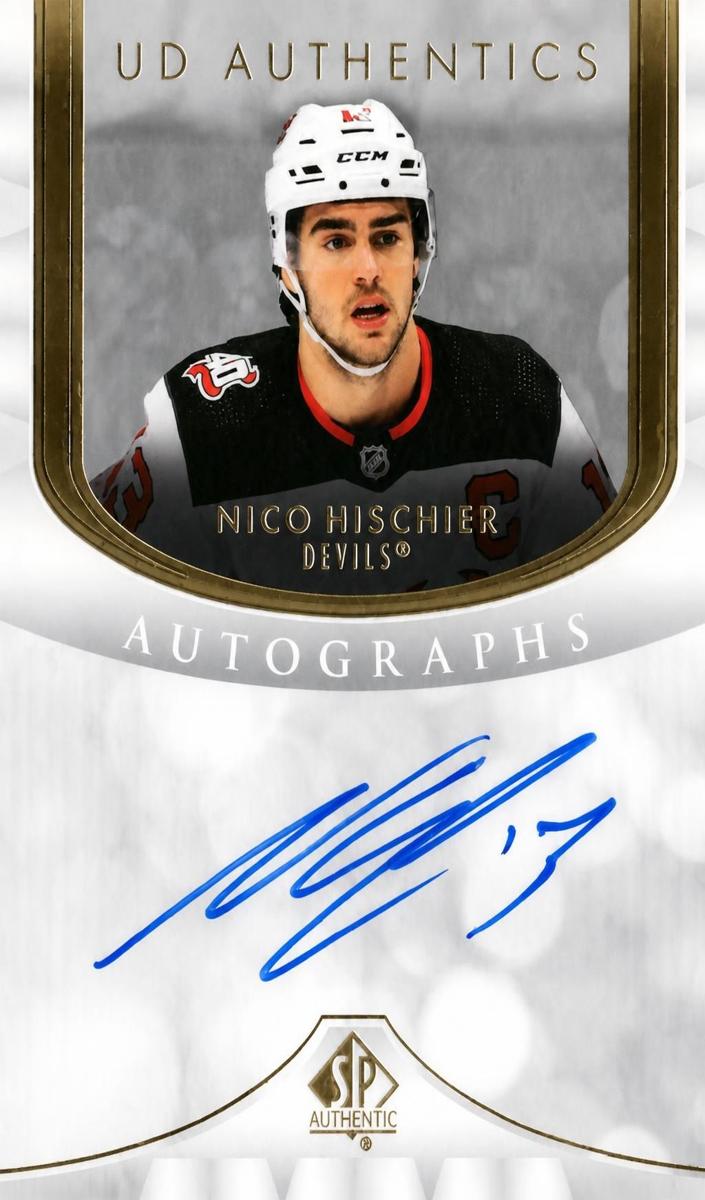 2023 SP Authentic Nico Hischier #UDA-NH card