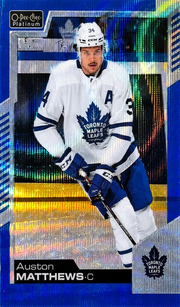 2020 O-Pee-Chee Platinum Auston Matthews [Blue Surge] #5 card