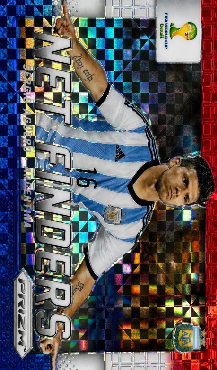 2014 Sergio Aguero [Red White & Blue Power Plaid] #3