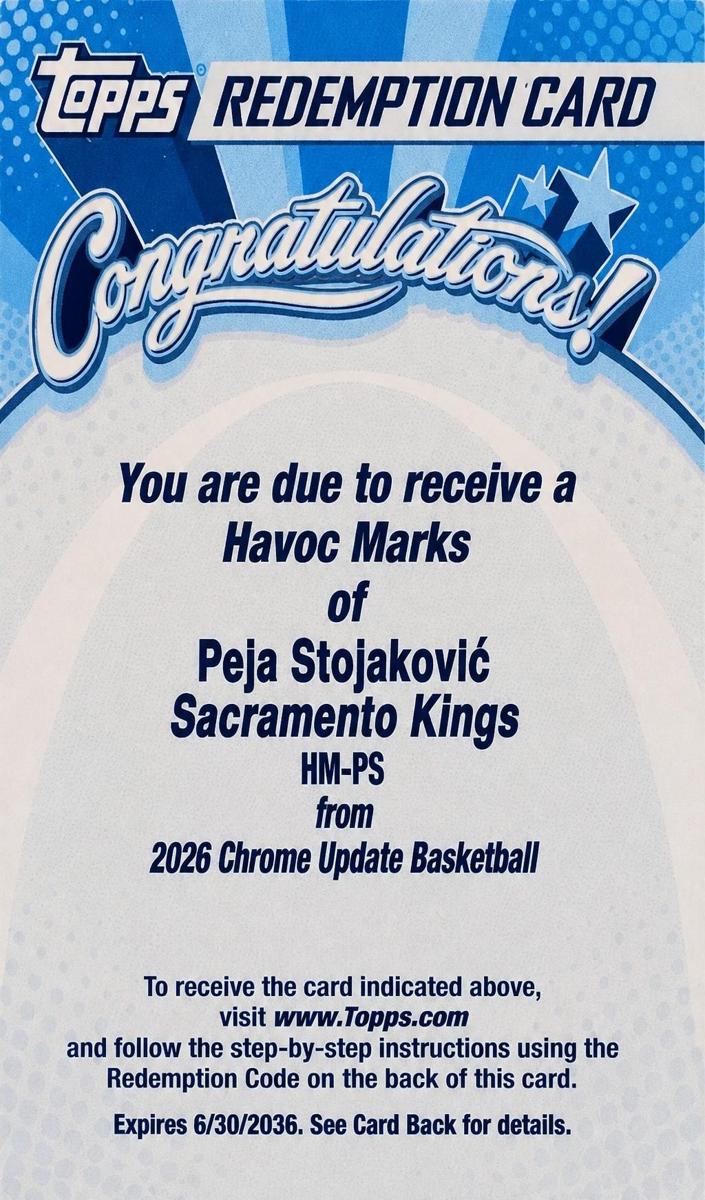 2025 Peja Stojakovic #HM-PS