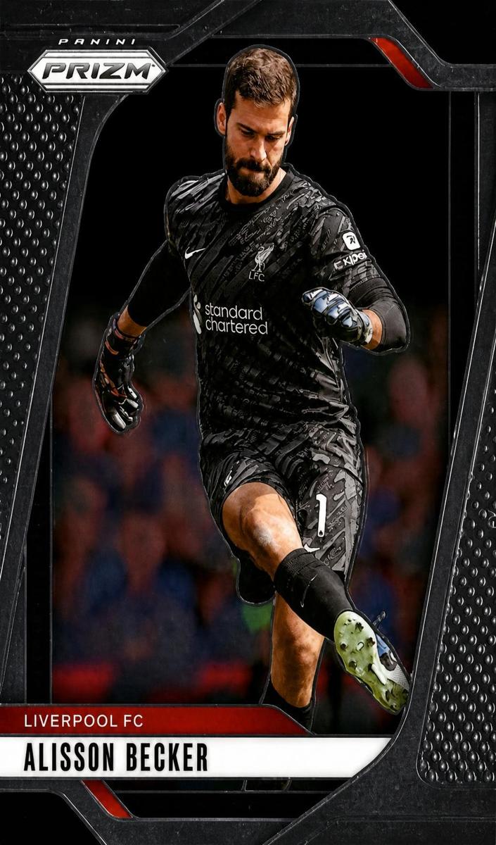 2024 Panini Prizm Premier League Alisson Becker [Blue Shimmer] #43 card
