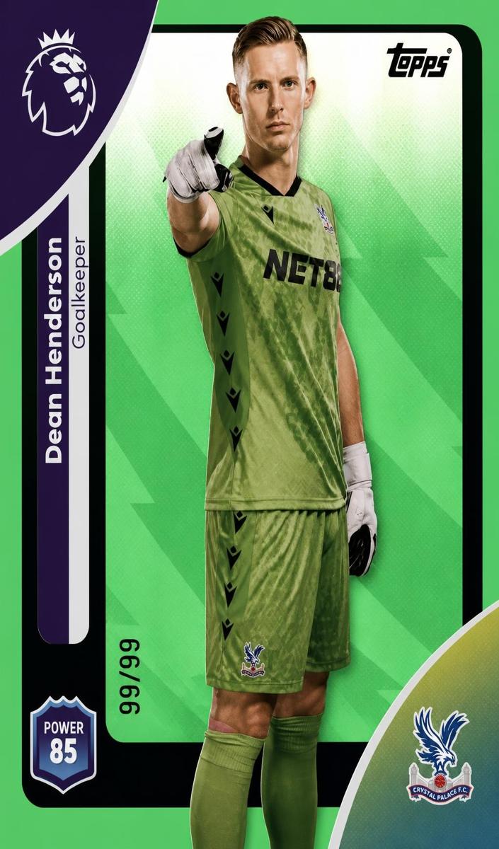 2025 Topps Premier League Dean Henderson [Green Rainbow] #110 card
