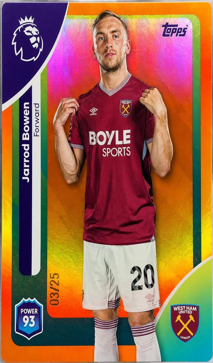 2025 Topps Premier League Jarrod Bowen #284 card