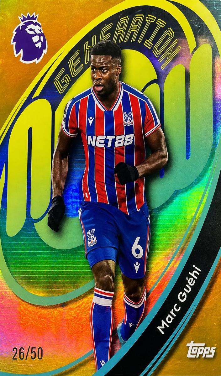 2025 Topps Premier League Marc Guehi [Gold Rainbow] #124 card