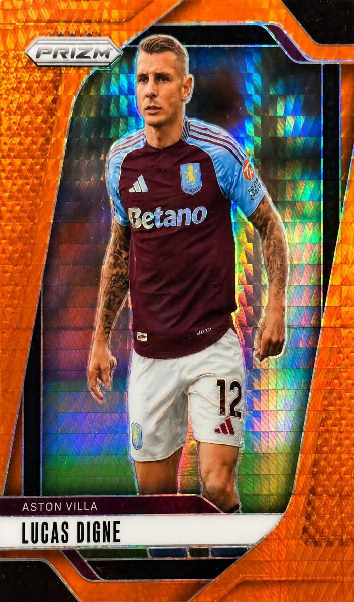 2024 Panini Prizm Premier League Lucas Digne [Orange Hyper] #55 card