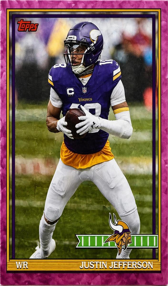 2026 Justin Jefferson [Pink Crackle] #91TF-38
