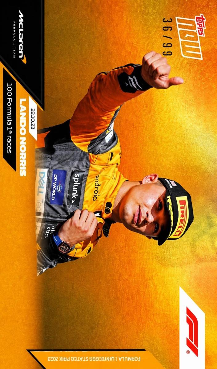 2024 Topps Now F1 Lando Norris [Black] #59 card