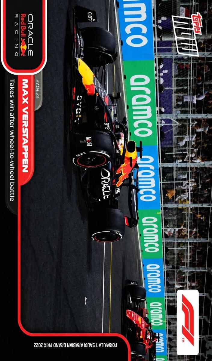 2022 Topps Now F1 Max Verstappen #6 card