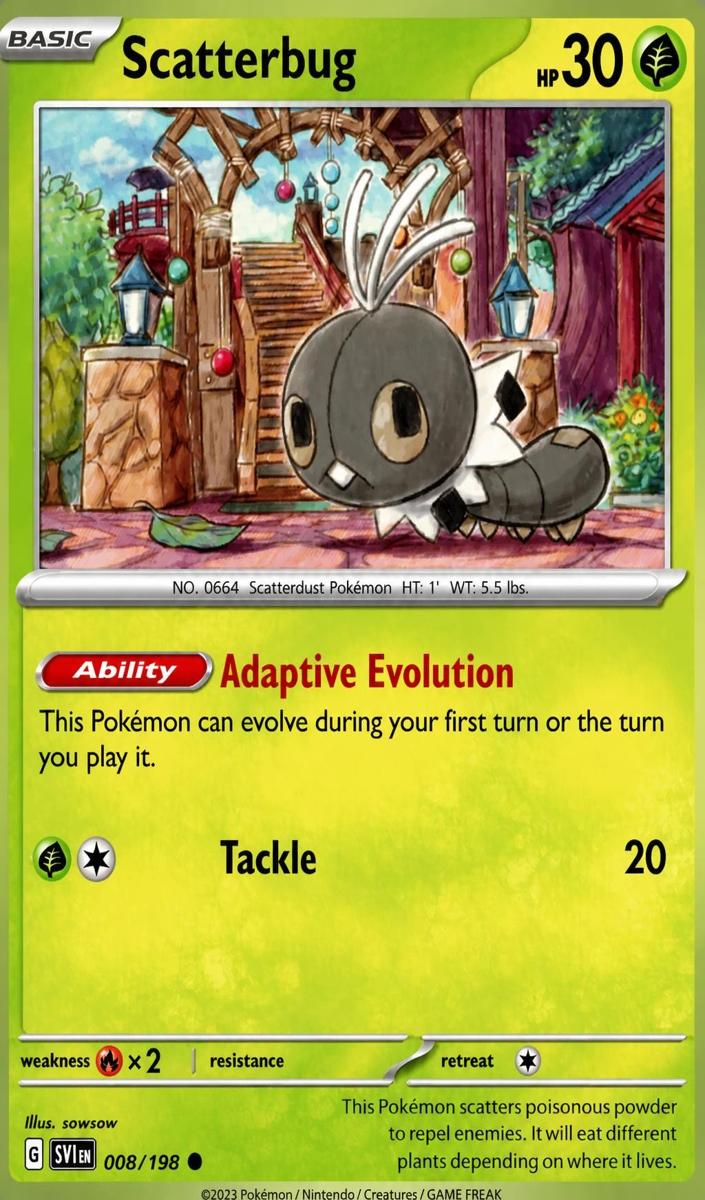 Scatterbug 2023 Pokemon Scarlet & Violet
