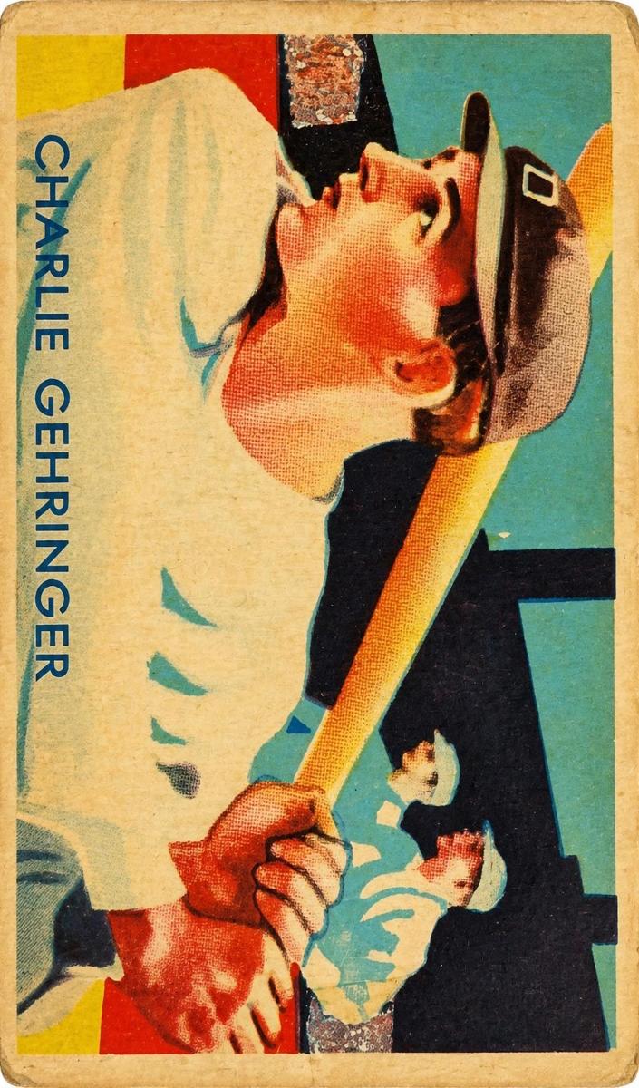 1934 Charlie Gehringer [1934 Statistics, Blue Text] #77