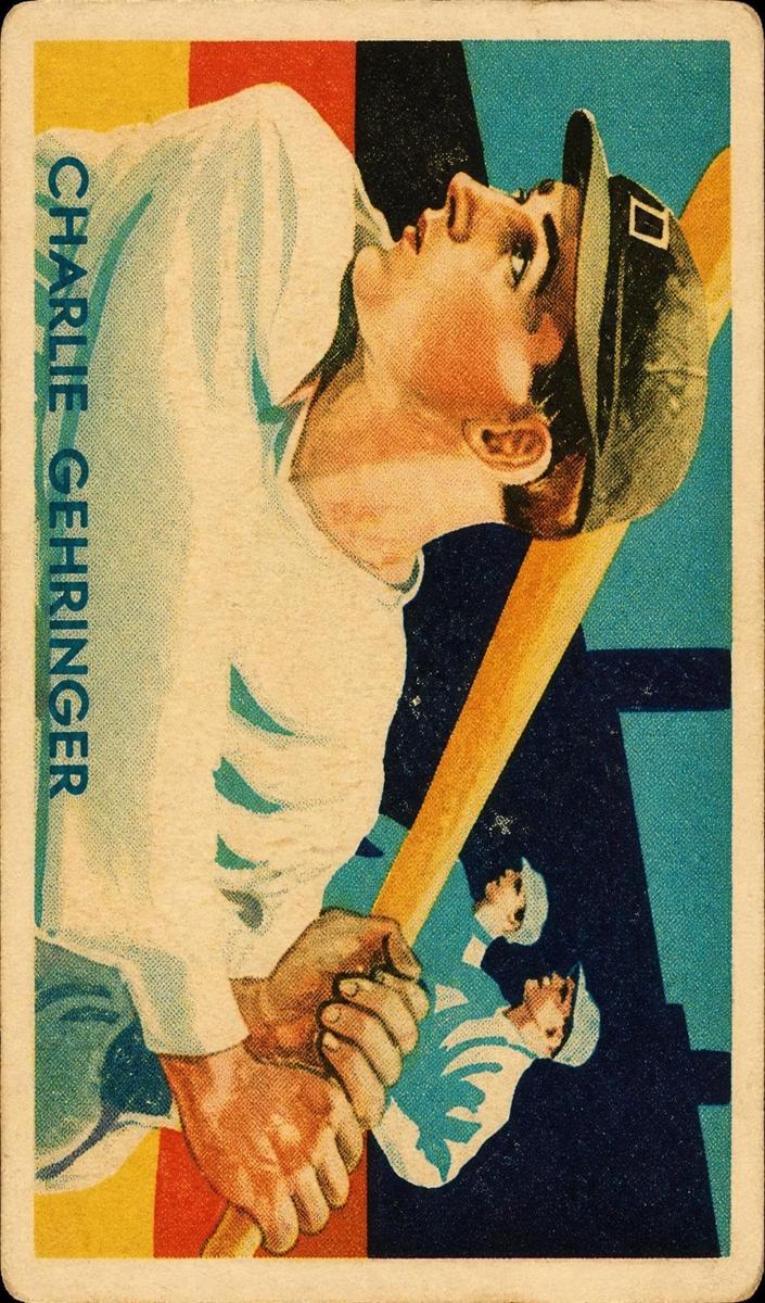 1934 Charlie Gehringer [1934 Statistics, Green Text] #77