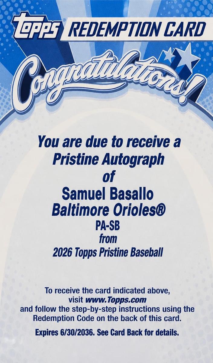 2026 Samuel Basallo #PA-SB