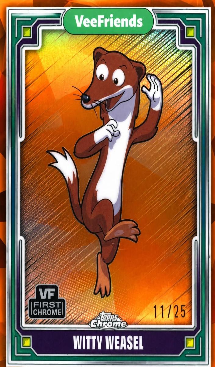 2025 Topps Chrome VeeFriends Witty Weasel #91 card