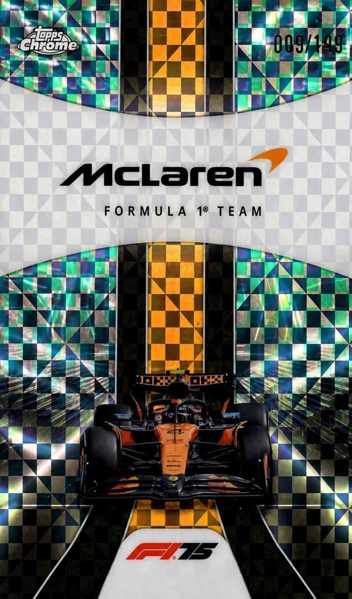 2025 McLaren Formula 1 Team [Aqua Checker Flag Refractor] #176