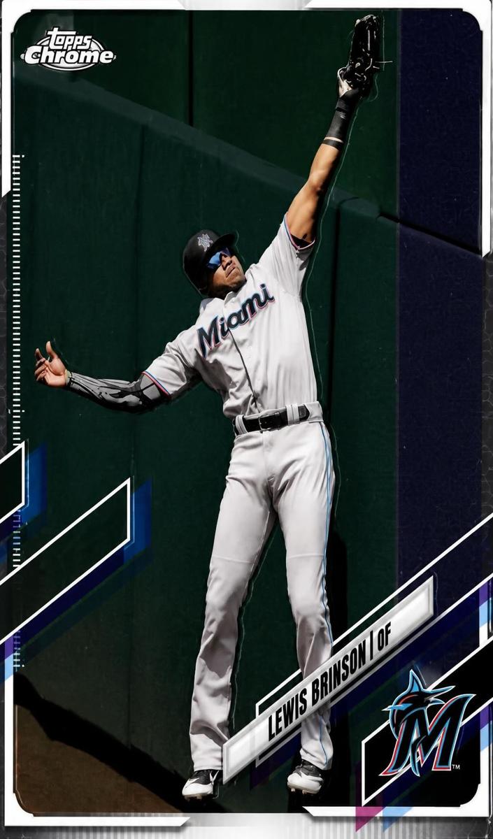 2021 Topps Chrome Lewis Brinson #42 card