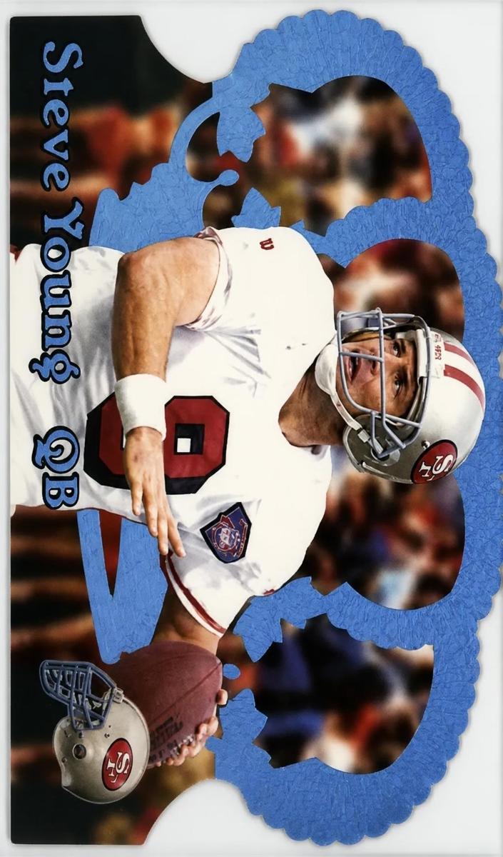 1995 Pacific Crown Royale Steve Young [Blue Holofoil] #64 card