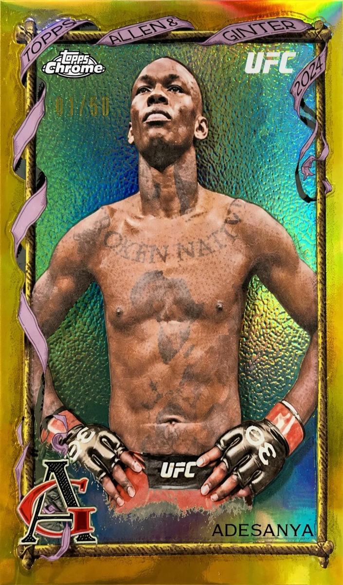 2024 Israel Adesanya [Gold Refractor] #AAG-7